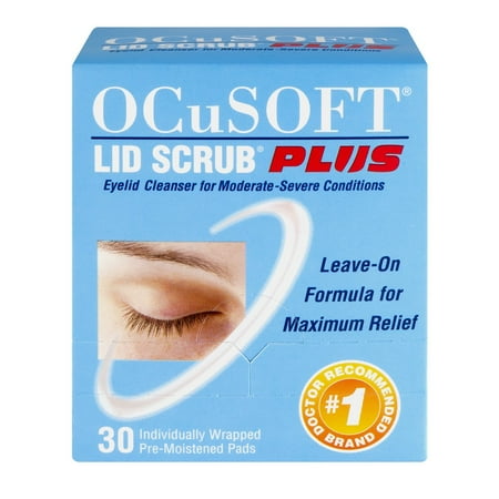 Ocusoft Lid Scrub Plus, Pre-moistened Pads, Individually Wrapped, 30 Pads