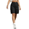 thumbnail image 4 of Fsgntruao Womens Casual Cargo Shorts Multi Pockets Button Fly Work Shorts Breathable Summer Outdoor Shorts, 4 of 7