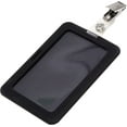 thumbnail image 2 of Rubberized Badge Holder, 2 1/2 x 3 3/4, Horizontal/Vertical, Black, 5/PK -AVT76397, 2 of 2