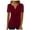 Red, variant on gakvbuo Buttons Up Summer Tops For Women V-Neck Pleated Ruffle Lace Short Sleeve Button Shirts Tunic Vest Blouses Dressy Casual Work Shirts