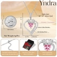 thumbnail image 5 of Yndra Heart Necklace for Women,S925 Sterling Silver October Pink Tourmaline Birthstone Crown Pendant Necklace,Jewelry Gift for Her Wife Mom Girlfriend,Birthday Valentine’s Day Mother’s Day Gift, 5 of 10