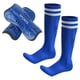 thumbnail image 1 of Yuarrent Medias azules antideslizantes de protección de piernas, ajuste seguro para juegos de fútbol, espinilleras de fútbol para Ropa Deportiva, Zapatos código adulto, 1 of 6