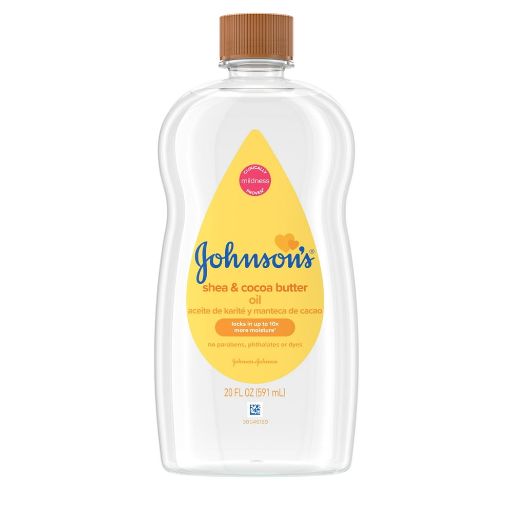 Johnson's Baby Oil with Shea & Cocoa Butter, 20 fl. oz