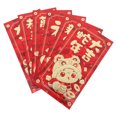 thumbnail image 3 of 6 sobres rojos chinos para el Año Nuevo Chino 2025, Hong Bao Lai See, bolsas de dinero de la suerte para el Festival de Primavera, bodas, graduaciones, cumpleaños, estilo 2, 3 of 8