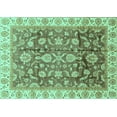thumbnail image 1 of Ahgly Company Indoor Rectangle Oriental Turquoise Blue Traditional Area Rugs, 4' x 6', 1 of 4
