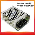thumbnail image 2 of AC 100-240V a DC 5V 5A 25W Transformador de voltaje Regulado Conmutación Adaptador de fuente de alimentación Convertidor para, 2 of 8