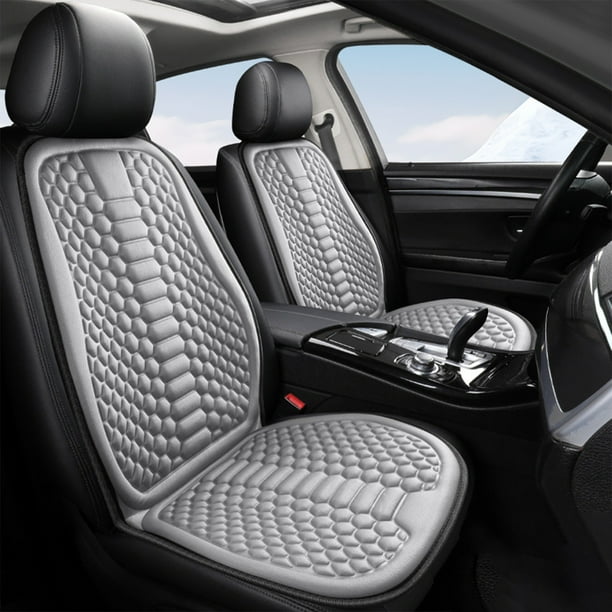 Cojín universal para asiento de coche | Cojín de verano refrescante y ventilado de seda helada | Espuma 3D con alivio de presión y rebote lento | Transpirable para todas las estaciones,