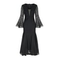thumbnail image 4 of Weiqiqre Robes pour Femmes Grande Taille, Nouvelle Robe de Soirée Moulante Noire Mignonne en Dentelle Brodée à Queue de Poisson pour Femmes en Solde, 4 of 7