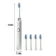 thumbnail image 3 of Cepillo de dientes eléctrico con 5 cabezales y 6 modos - 45000/min, impermeable IPX7, batería de 60 días, carga USB, blanco/azul/rosa, 3 of 8