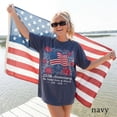 thumbnail image 3 of VibeNest Studio Unisex 250th Anniversary United States of America Floral Flag Patriotic Garment Dyed Graphic T-Shirt, 3 of 8