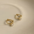 thumbnail image 3 of Pendientes sencillos con forma de gota para mujer, aretes pequeños, estilo nicho, elegantes, con hebilla para la oreja, a la moda, 3 of 4