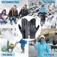 thumbnail image 2 of FORICOM Shield Winters Gloves , Non-slip Touch Screen Waterproof Windproof Warm Suitable for Running Riding Driving Hiking Men and Women Multifunctional-L (Gray), 2 of 6