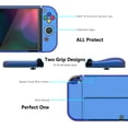 thumbnail image 5 of PlayVital AlterGrips Glossy Protective Slim Case for Nintendo Switch OLED, Ergonomic Grip Cover for Joycon, Dockable Hard Shell for Switch OLED w/Thumb Grip Caps & Button Caps - Chameleon Purple Blue, 5 of 9