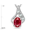 thumbnail image 3 of Star K� Oval 7x5mm Created Ruby Drop Pendant Necklace, 3 of 9