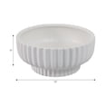 thumbnail image 4 of Decorative Ridged Pedestal Style Bowl for Coffee Table Decor - Modern Home Decor Accents for Kitchen Counter and Centerpiece Table Decorations - Perfect Candy or Key Accent Bowl - 6", White, 4 of 8
