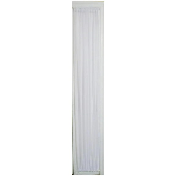 White Sheer Sidelight Curtains 36x79 inch - Rod Pocket Voile Panels for Side Windows & French Doors - Lightweight Semi-Sheer Window Treatments