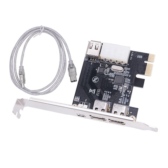 4 Port PCIE 1X to 1394 Video Capture Card with Firewire Adapter Desktop Computer Professional Video Processing