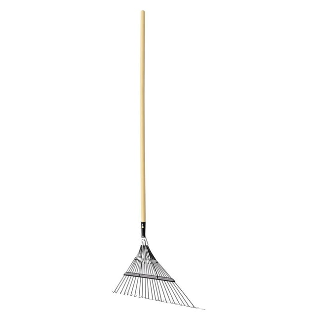 Expert Gardener Hardwood Handle 22-Tine Steel Leaf Rake
