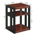 thumbnail image 5 of Convenience Concepts Monterey End Table with Shelves, Cherry/Black, 5 of 7