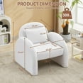 thumbnail image 2 of Sherpa Accent Chair,Teddy Upholstered Arm Single Sofa,Modern Fluffy Reading Chair for Living Room, Bedrooms, Corner,Mid Century Accent Armchair Velvet White Accent Chair for Office Study
﻿, 2 of 6