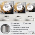 thumbnail image 4 of Designart "Harmony Of Yin And Yang Transcendent Gold And Black II" Abstract Painting Gold Large Square Mirror - Square Bedroom Mirror Printed Wall Decor - Modern Square Printed Wall Mirror Art, 4 of 5