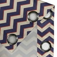 thumbnail image 4 of Ambesonne Dark Blue Grommet Curtain, Zigzag Modern Lines, 50" x 72", Purple Tan Red, 4 of 6