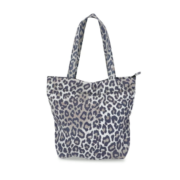 Weekend Academy Girls Leopard Print Tote Bag with Zip Pouch