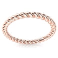 thumbnail image 2 of Sz 4.0 Solid 10K Rose Gold 2MM Eternity Rope Comfort Fit Wedding Band Ring, 2 of 5