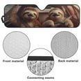 thumbnail image 6 of Jeiento Driving Sloth Windshield Sun Shade Compatible with Jeep Wrangler JK JKU JL JLU 1997-2023 & Jeep Gladiator JT 2020-2023 16.5"x52.5" Folding Front Window Sun Shade for Car Accessories, 6 of 6