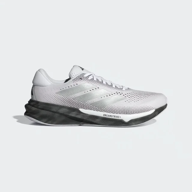 Adi-das Men's Supernova Stride 2 Running Shoes in Grey/Silver Metallic/Black