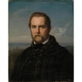 thumbnail image 2 of Anonymous 20x24 Black Ornate Framed Double Matted Museum Art Print Titled: Portrait of a Man, 2 of 5