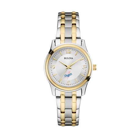 Women's Bulova Silver/Gold Los Angeles Dodgers Two-Tone Watch