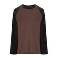 thumbnail image 2 of zbxnLI Long Sleeve Shirts for Women Fall Winter Basic Tee Tops Loose Crewneck Thermal Shirts for Ladies, 2 of 5