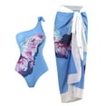thumbnail image 1 of Birdeem Womens One-Piece Swimsuit One Shoulder Patchwork Print Set Two-Piece Swimsuit Sets, 1 of 8
