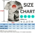thumbnail image 4 of QTAGTESS Samurai Anime T-Shirt for Men Japanese Warrior Graphic Tee with Red Sun Japan Style Manga Art Shirt Asian Ink Art Short Sleeve Shirt, 4 of 7