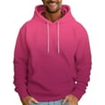 thumbnail image 2 of WREESH Men's Winter Hoodie Gradient Hooded Pullover Sweatshirt Thickened Casual Long Sleeve Athletic Outwear with Pocket Red, 2 of 5