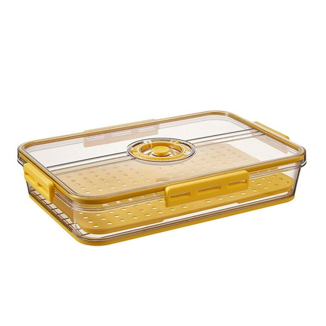 OUSITAID Square Refrigerator Storage Box Reusable Plastic Kitchen Fresh Keeping Case