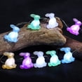 thumbnail image 2 of 30 LED Colorful Rabbit String Lights, 9.8ft Battery Operated Fairy Lights with Remote, Waterproof Copper Wire Lights for Easter Outdoor Yard Garden Decoration, 2 of 8
