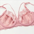 thumbnail image 6 of Women's Minimizer Bra Full Coverage Sheer Lace Bra Underwire Unlined Bra(Pink,38C), 6 of 7