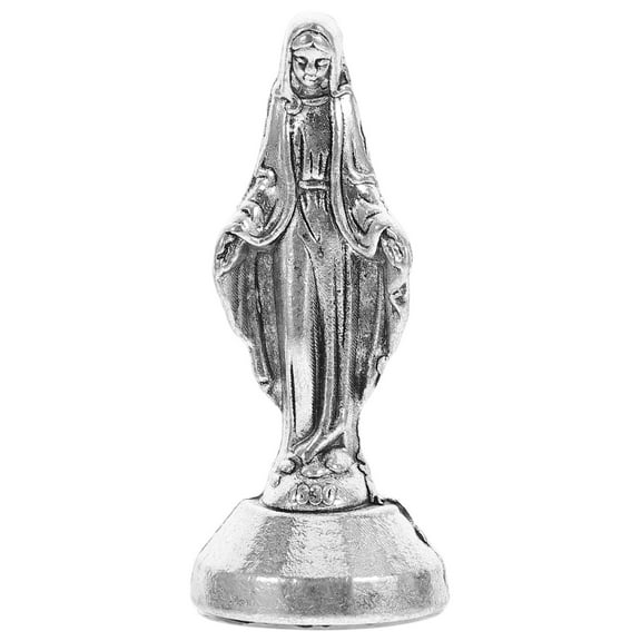 Hemoton Miniature Mary Mother Figure Home Decor Portable Jesus Statue Catholic Saints Collection Religious Blessed Mother Statue