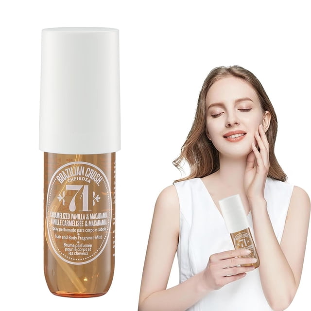 Women's Perfume Spray Brazilian Body Perfume Body Splash for Women, Hair and Body Fragrance Mist, Long Lasting Fragrance Spray-90ml (Caramel Vanilla Grinder)