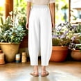thumbnail image 4 of Ixbnca Children's Long Pants Casual Solid Color Lounge Pants with Pockets Comfy Elastic High Waist Trousers, 4 of 7
