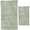 Light Sage, variant on Knightsbridge Diamond 220 GSF Non Skid Back Bath Rug Set - 2- Piece - 17x24 and 21x34", Ivory