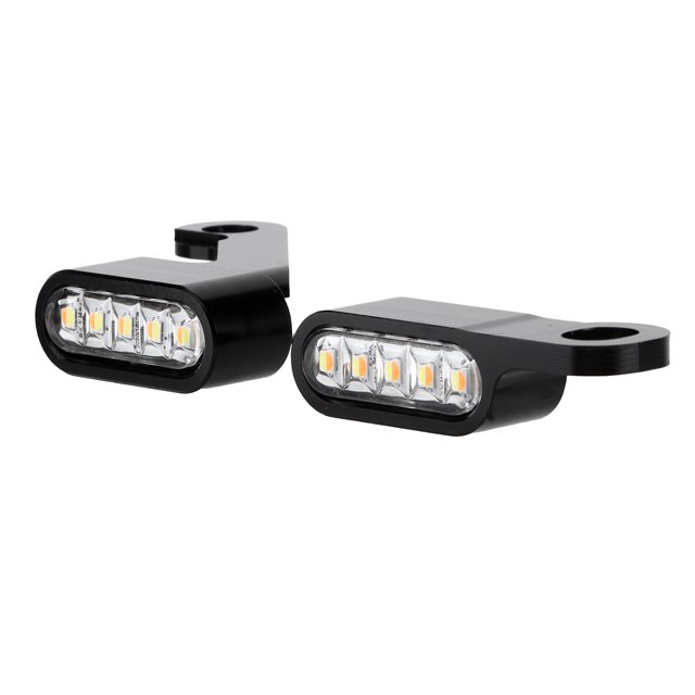 Mini lámpara LED para curvas, luz de señal de giro, accesorio de motocicleta de aleación de aluminio resistente a la corrosión, 2 uds.