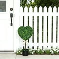 thumbnail image 4 of Heart Topiary Boxwood Tree, 29.5" UV-Resistant Home Decor for Porch Garden Outdoor & Indoor, Spring Heart Artificial Topiary Tree, Easter Gifts for Family Friends, 4 of 5