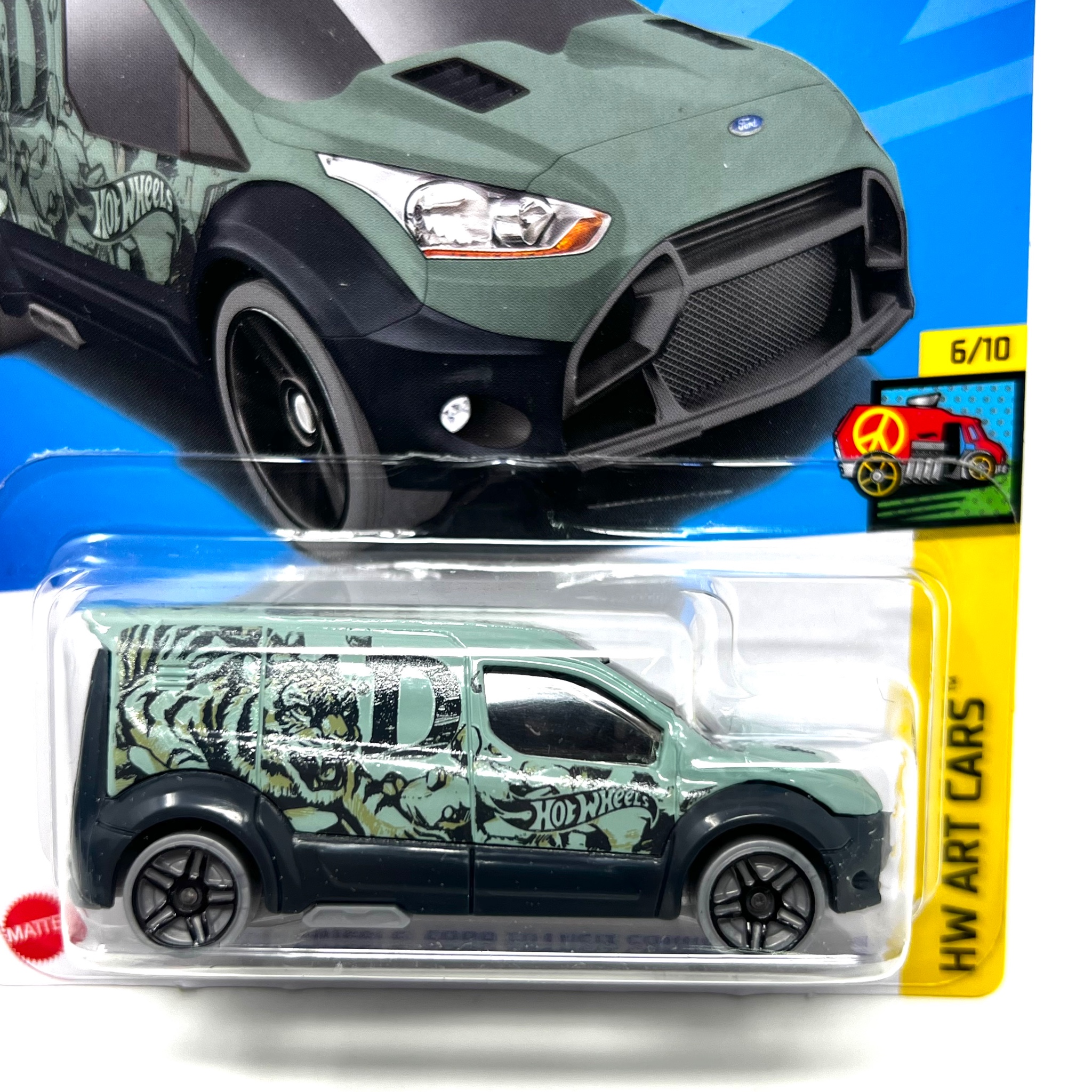 Hot Wheels Ford Transit Connect HW Art Cars #6/10 - 1:64 Modellauto Short Card, Mattel 2023