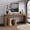 Antique Brown, variant on Atumcto 65" Long Console Table, Rustic Wood Entryway Sofa Table with Geometric Base for Living Room Hallway Behind Couch, Antique Natural