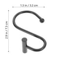 thumbnail image 4 of 12pcs T Shaped Curtain Hooks Shower Curtain Hooks Iron Glide Shower Rings, 4 of 7