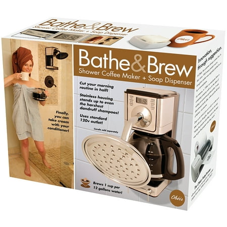 novelty prank gift box bathe brew coffee maker showerhead soap