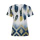 thumbnail image 4 of Fiudx Ofertas y Liquidaciones Camisas de Impresión Casual de Moda para Mujer Camisetas Sueltas de Manga Corta Blusa Tipo Túnica, 4 of 5